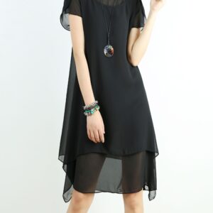 Women's short sleeves tunic dress