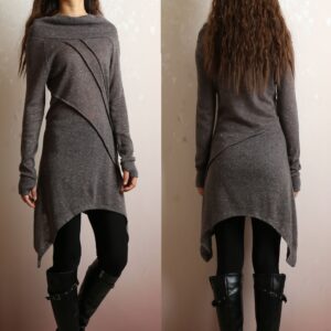 Women's tunic dress, off shoulder sweater dress