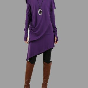 Cotton Tunic dress/Thumb hole Sleeves tunic dress